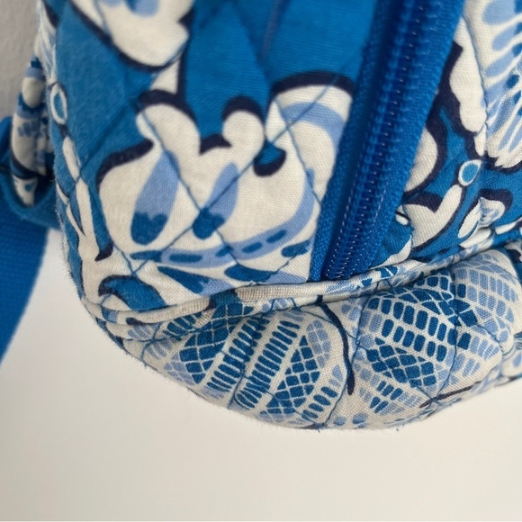 Vera Bradley Blue Paisley Backpack White School Adult Teen College Laptop Pocket - Picture 6 of 14